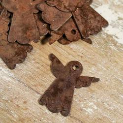 Rusty Tin Angel Cutouts with Hole