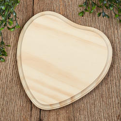 Unfinished Wood Heart Plaque