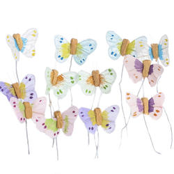 Miniature Pastel Artificial Butterflies