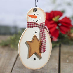 Primitive Snowman Ornament