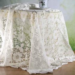 Round Ivory Lace Doily Tablecloth