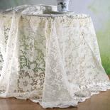 Round Ivory Lace Doily Tablecloth