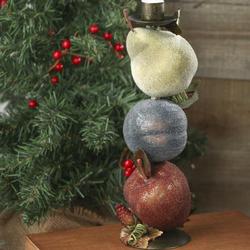 Icy Fruit Christmas Candle Holder