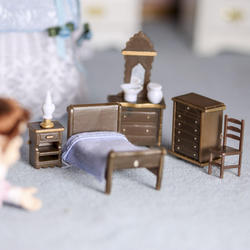 Dollhouse Miniature Bedroom Furniture Set