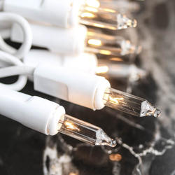 Clear Bulbs with White Cord String Lights