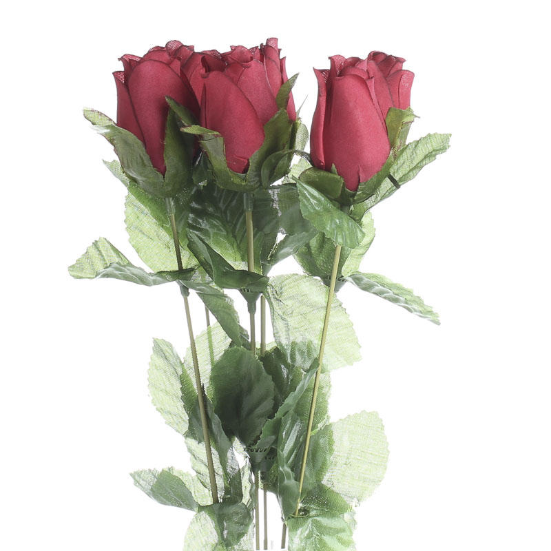 Burgundy Single Stem Rose Buds - Picks and Stems - Floral Supplies ...