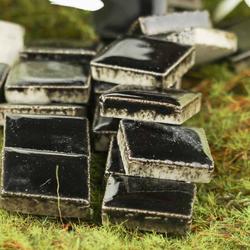 Miniature Black Ceramic Mosaic Tiles