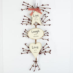 Primitive "Live, Laugh, Love" Hanger