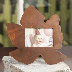 Rusty Tin Leaf Picture Frame