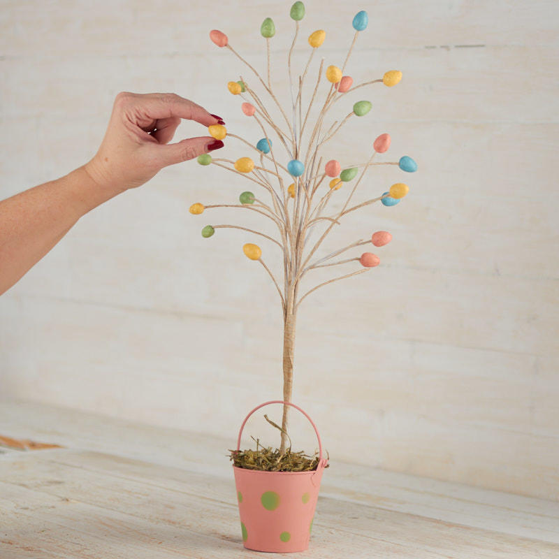 Pastel Easter Egg Tabletop Tree - Spring and Easter - Holiday Crafts