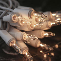 Clear Bulb and White Cord String Lights