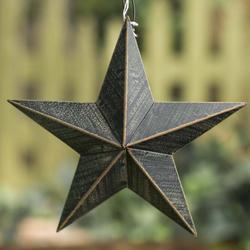 Star Ornaments 3D 5-1/2" Crafting 12 Primitive Black 5.5" Metal Barn Stars 