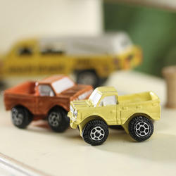 Set of Dollhouse Miniature Wood Toy Trucks