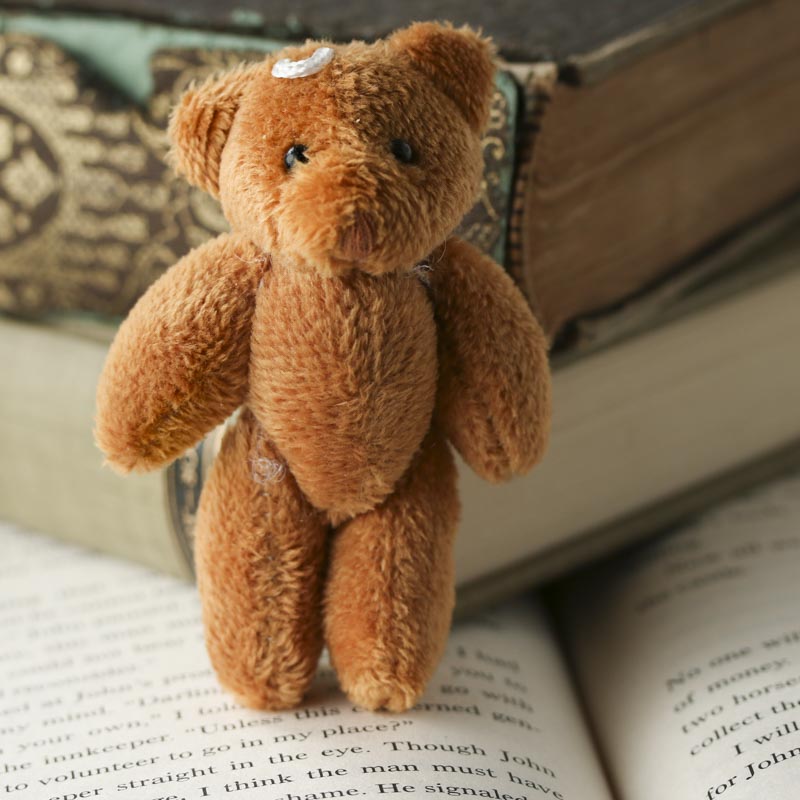Miniature Plush Jointed Brown Teddy 