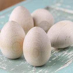Flat Bottomed Unfinished Wood Eggs