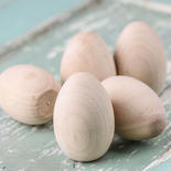 Flat Bottomed Unfinished Wood Eggs