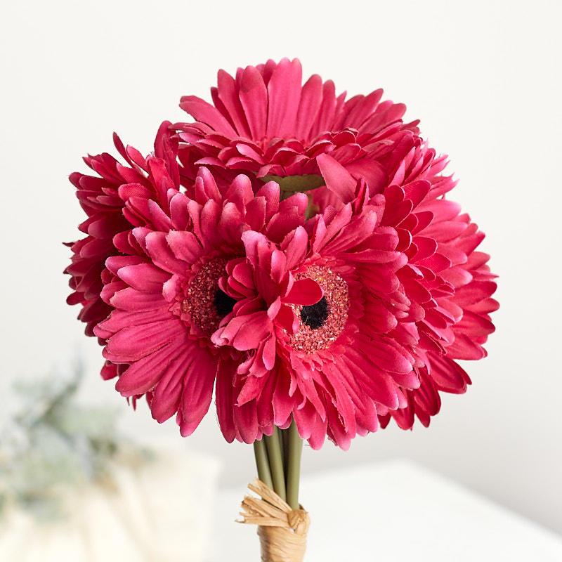 Magenta Artificial Gerbera Daisy Bouquet Bushes Bouquets Floral Supplies Craft Supplies Factory Direct Craft,When Is Strawberry Season In Nc