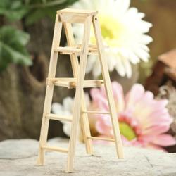 8X Dollhouse Miniature Fairy Garden Wood Step Ladder HomeFurniture Decoration BD 
