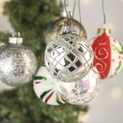 Vintage Hand Decorated Glass Ball Ornament Set