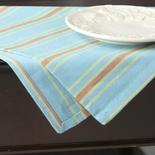 Deep Sky Blue Striped Cloth Napkin