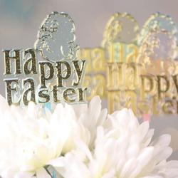 Sparkling Pastel "Happy Easter" Picks