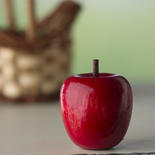 Miniature Stained Wood Apple