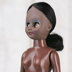 Factory Direct Craft Black Hair Jointed Vinyl Bed Doll for Crafting Creating and Dollmaking
