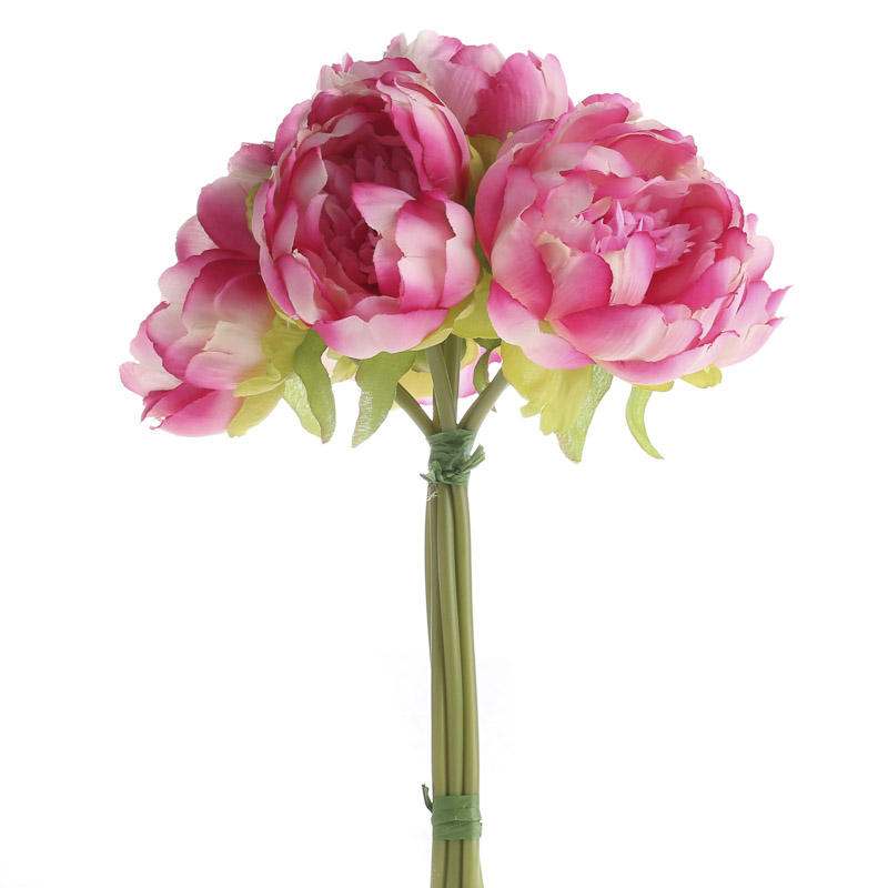 Pink Artificial Peony Bouquet - Spring Flowers - Floral Supplies ...