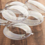 110mm Clear Acrylic Fillable Round Disc Ornaments