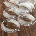90mm Clear Acrylic Fillable Round Disc Ornaments