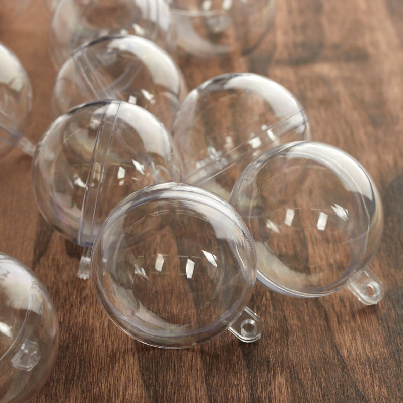 40mm Clear Acrylic Fillable Ball Ornaments Acrylic