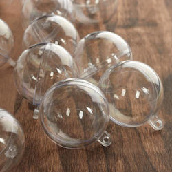 40mm Clear Acrylic Fillable Ball Ornaments