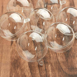 50mm Clear Acrylic Fillable Ball Ornaments