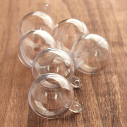 30mm Clear Acrylic Fillable Ball Ornaments