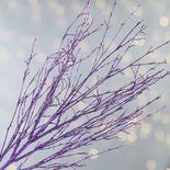 Purple Glittered Artificial Twig Spray