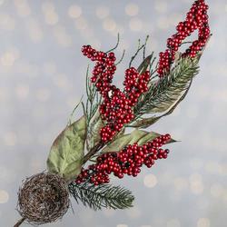 Winter Artificial Berry and Pheasant Branch
