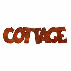 Rusty Tin "Cottage" Word Cutout
