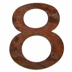 Rusty Tin Number "8" Cutout