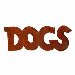 Rusty Tin "Dogs" Word Cutout