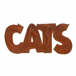 Rusty Tin "Cats" Word Cutout