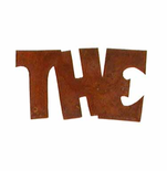 Rusty Tin "The" Word Cutout