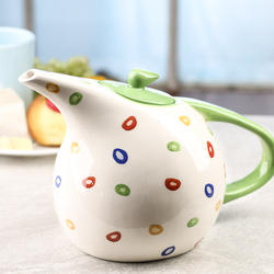 Polka Dot Ceramic Teapot