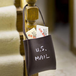 Dollhouse Miniature Pleather "U.S. Mail" Bag