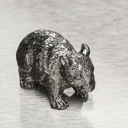 Miniature Pewter Wombat Figurine