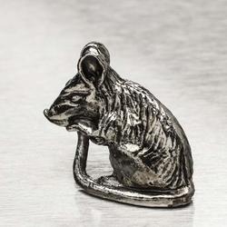 Miniature Pewter Mouse Figurine