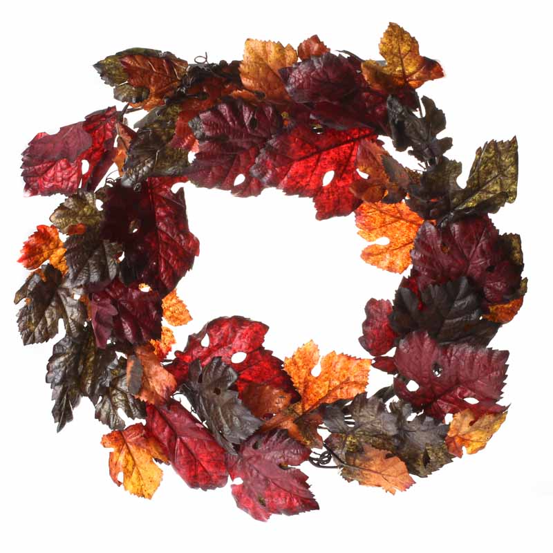 Fall Artificial Maple Leaf Wreath - Wreaths - Floral Supplies - Craft ...