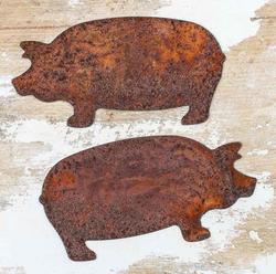 Rusty Tin Pig Cutouts