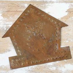 Rusty Tin Embossed Birdhouse Cutout