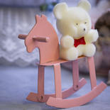Miniature Rocking Horse and Teddy Bear - True Vintage