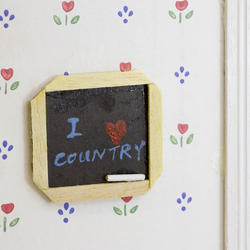 Dollhouse Miniature "I Love Country" Chalkboard